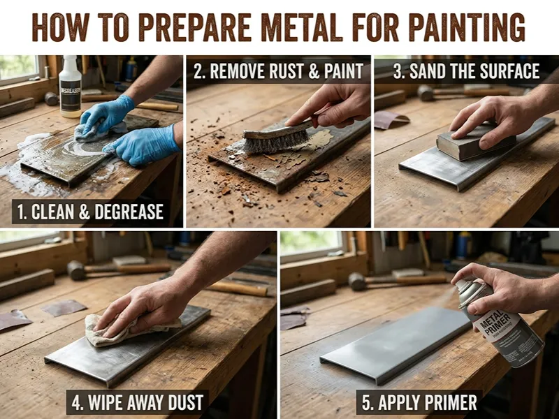 How to Prepare Metal Surfaces Before Painting for Lasting Results